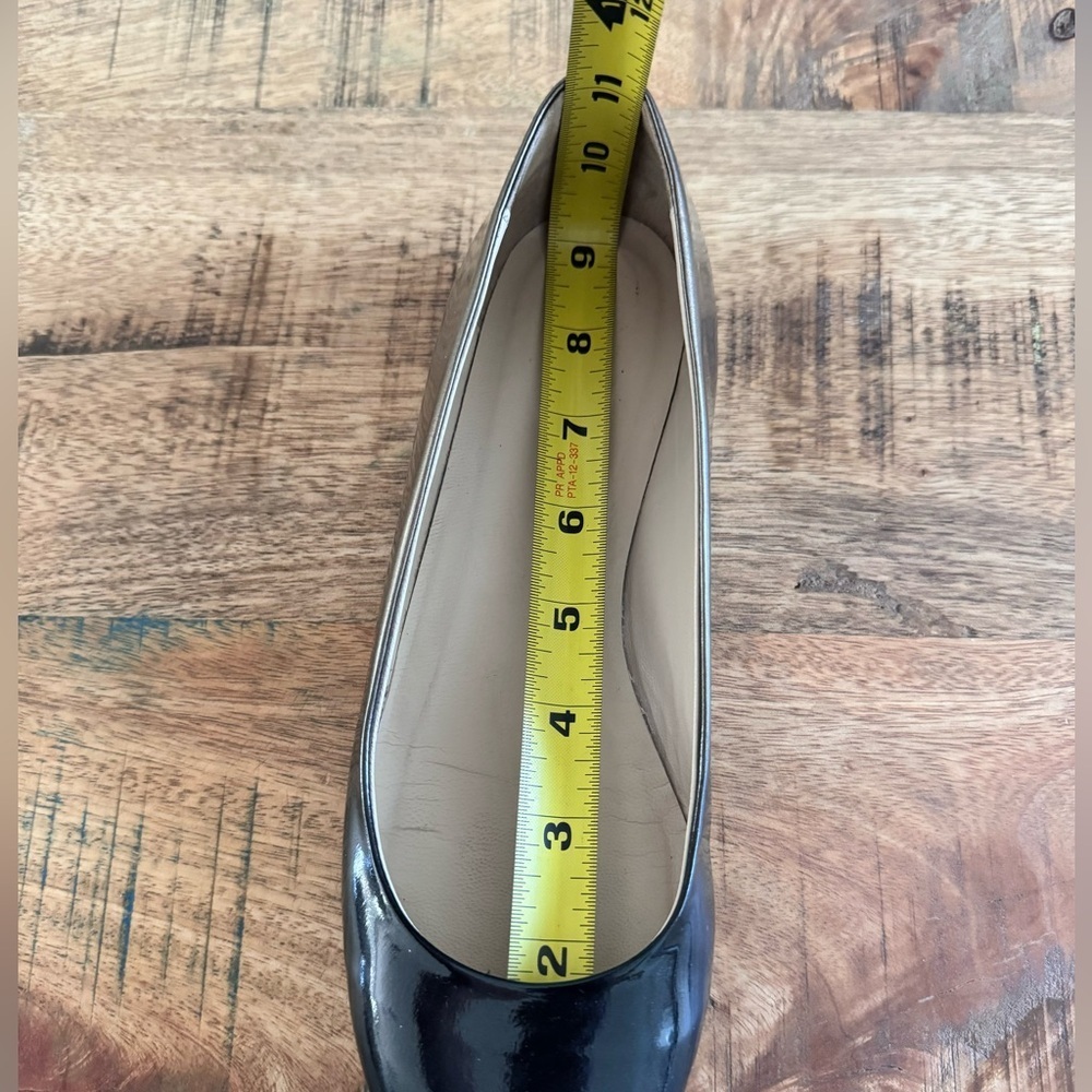 M. Gemi Black Gold Tan Ombré Patent leather Flats Size Eu 38 Us 7.5 - Picture 15 of 16